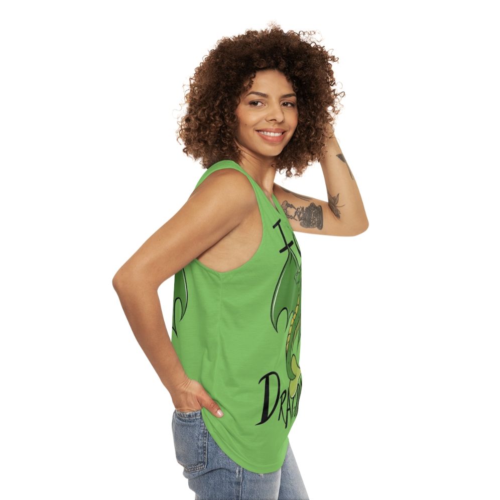 Unisex I Love Dragons Tank Top - women side