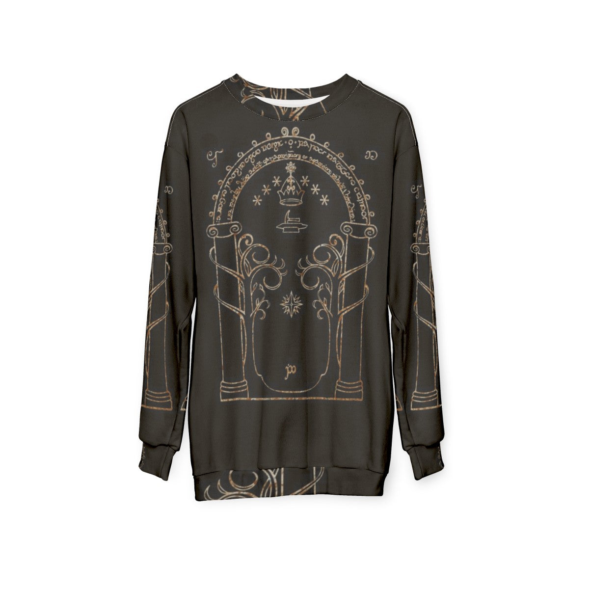 Gates Of Moria Lord Of The Rings Fantasy Sweatshirt - hanging