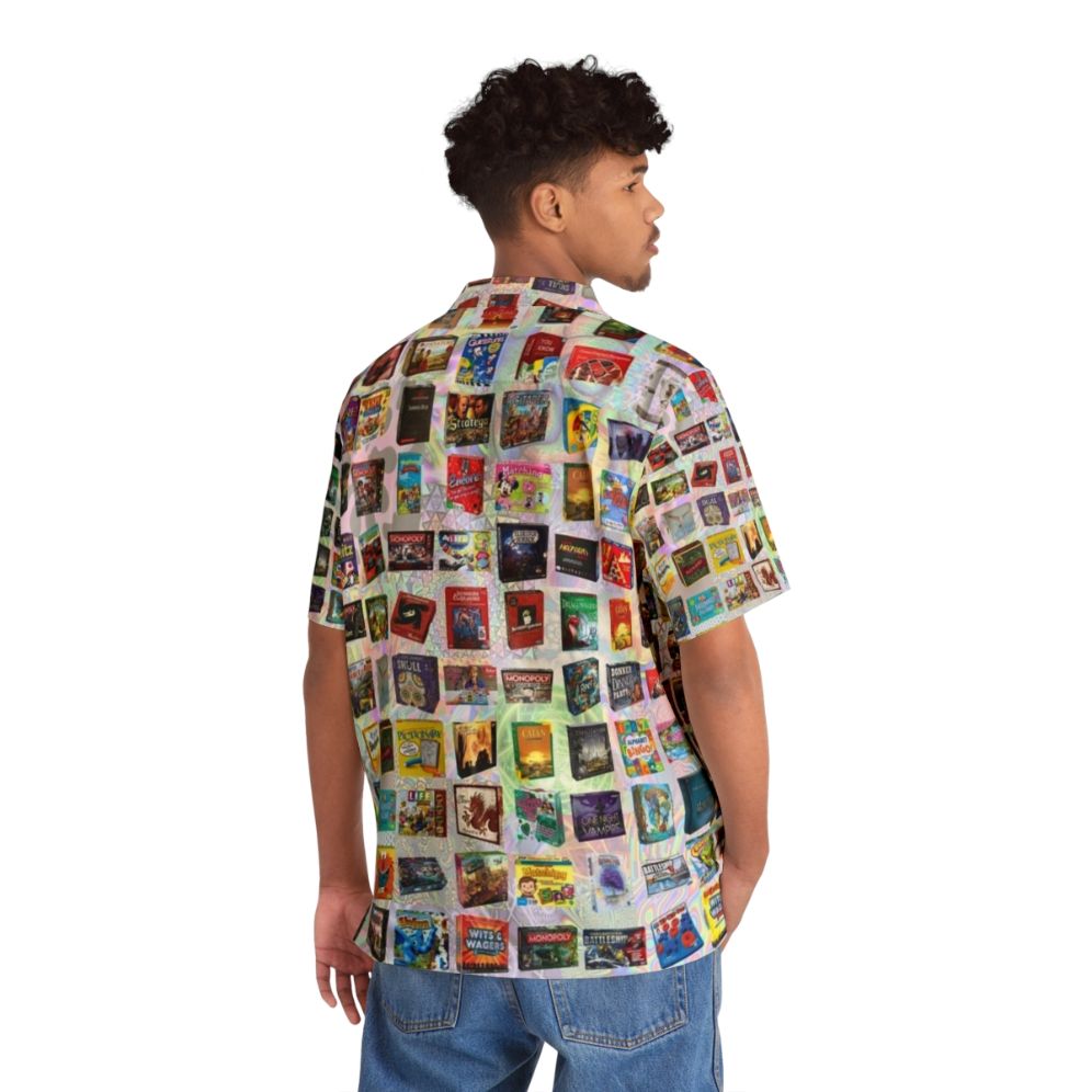 Board games Hawaiian shirt featuring a colorful tropical design - People Back