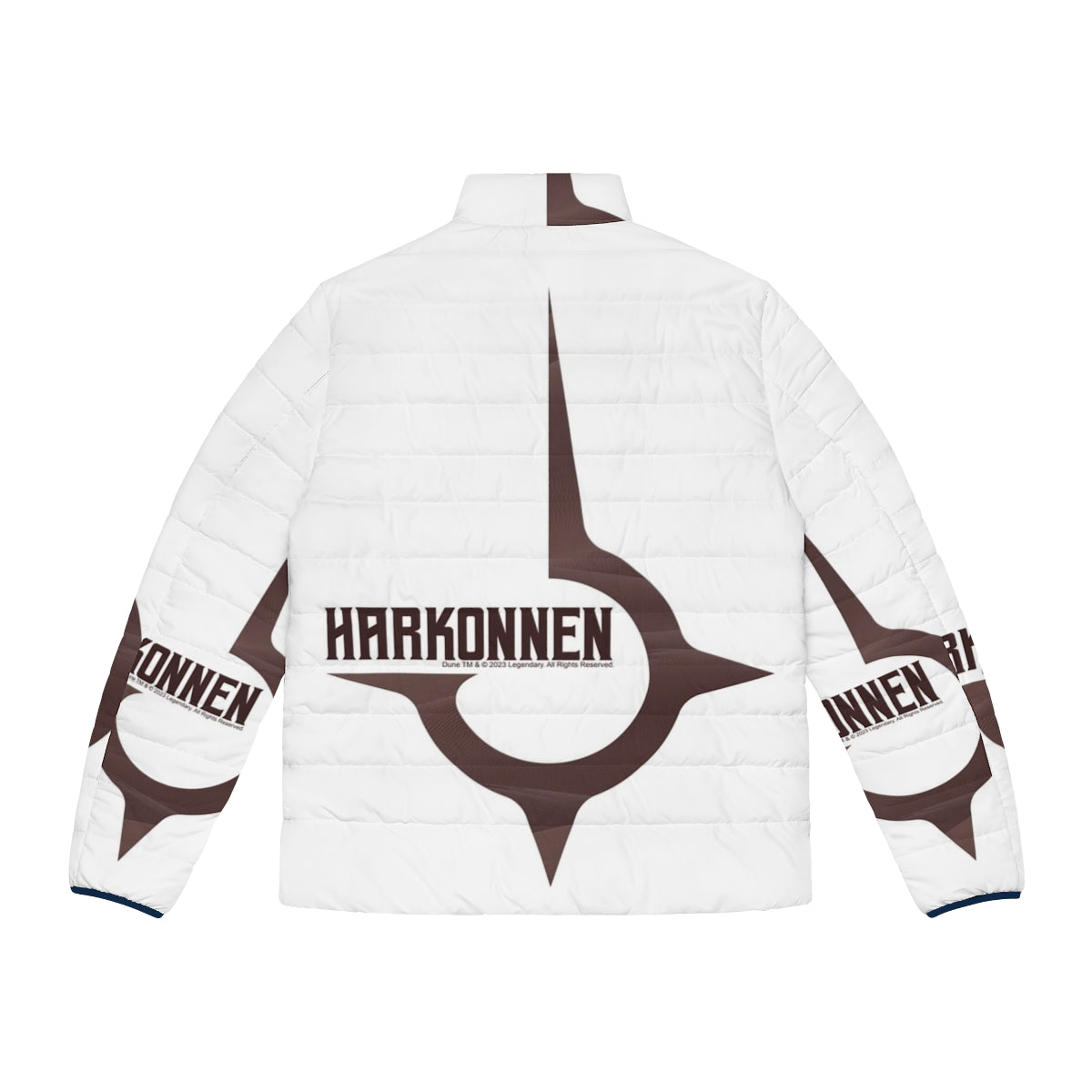 Mahogany puffer jacket with House Harkonnen insignia from the Dune film - Back