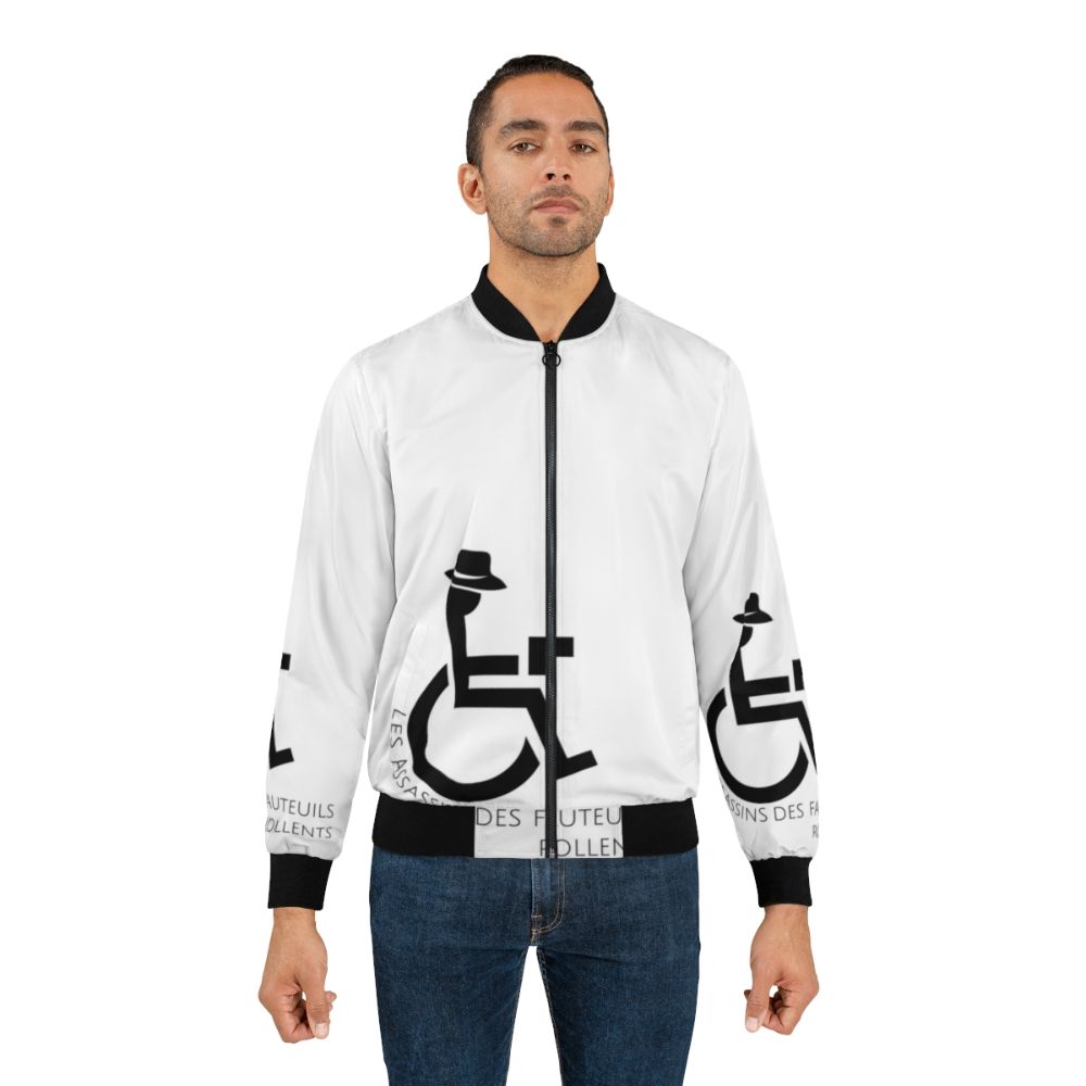 Infinite Jest Bomber Jacket with Assassins des Fauteuils Rollents Design - Lifestyle