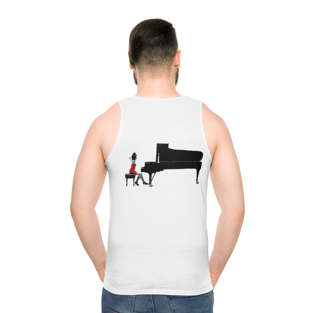 Yuja Wang Classical Piano Unisex Tank Top - men back