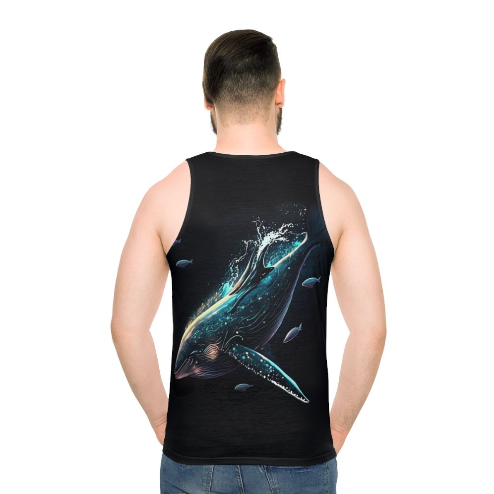 Unisex tank top featuring mythical sea creatures - men back