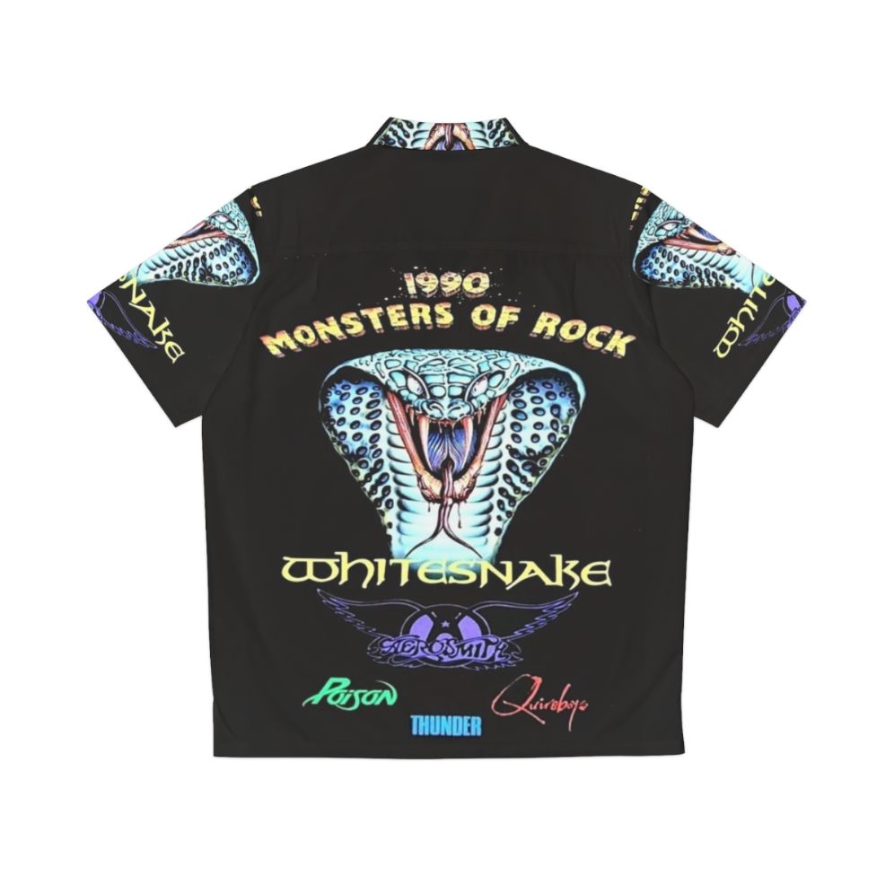 Vintage 1990 Monsters Of Rock Poster Hawaiian Shirt - Back