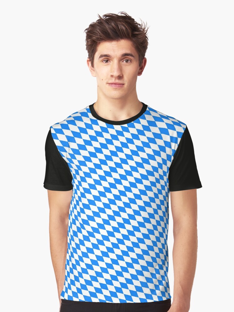 Bavarian diamond flag pattern graphic t-shirt - Men