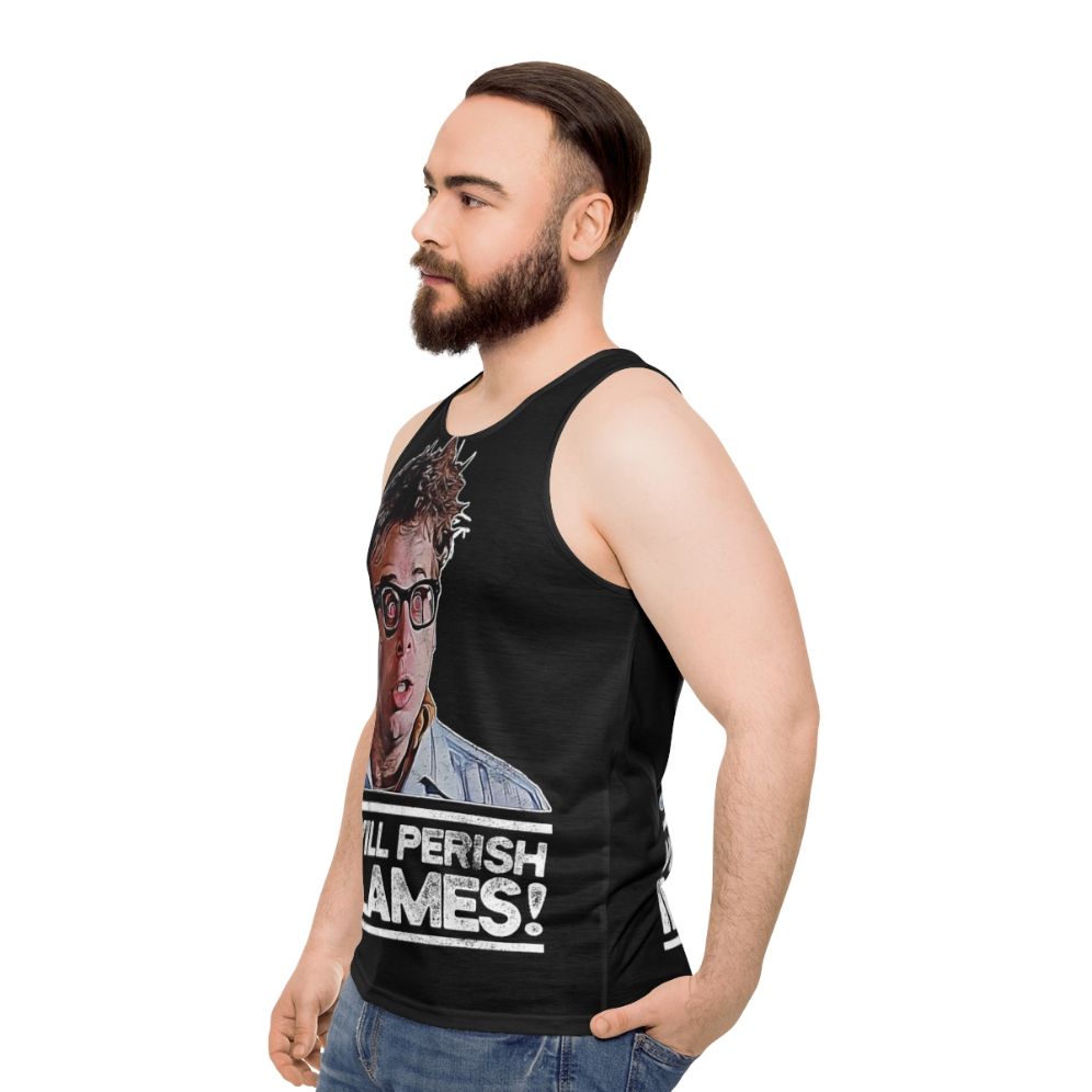 Unisex "You Will Perish in Flames" Tank Top - men side