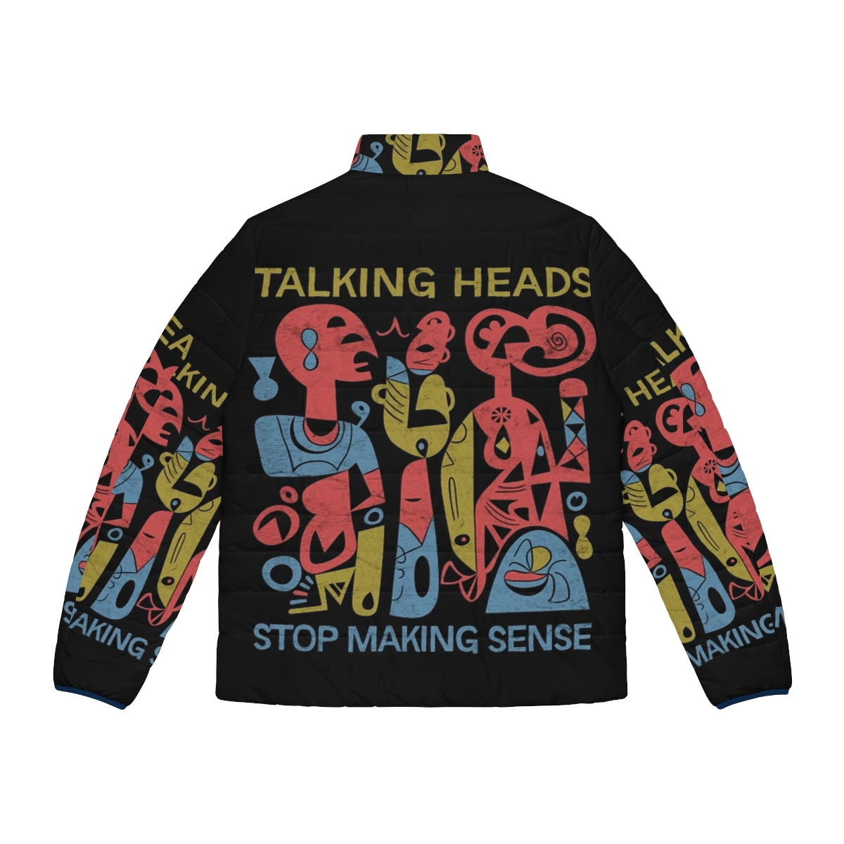 Talking Heads "Stop Making Sense" Puffer Jacket featuring David Byrne's iconic style - Back