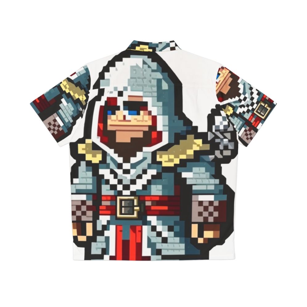 Pixel Art Assassin's Creed Hawaiian Shirt - Back