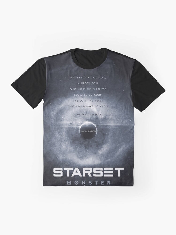 Starset alternative hard rock band graphic t-shirt - Flat lay