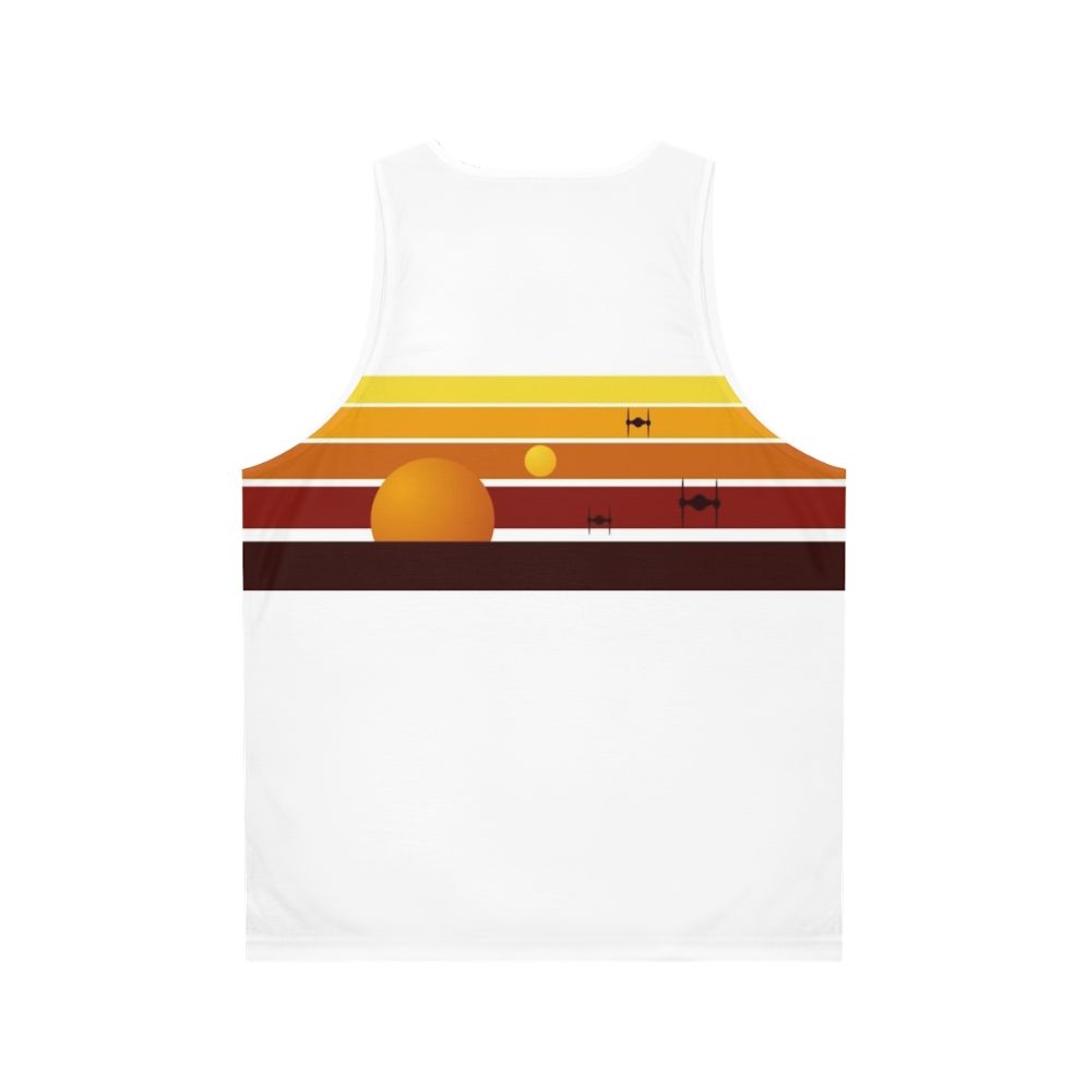 Tatooine Sun Star Wars Unisex Tank Top - Back