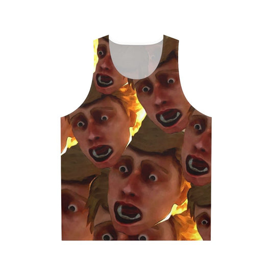 Scared Chad unisex tank top design