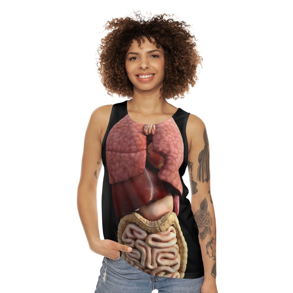 Humorous "My Internal Organs" unisex tank top - women