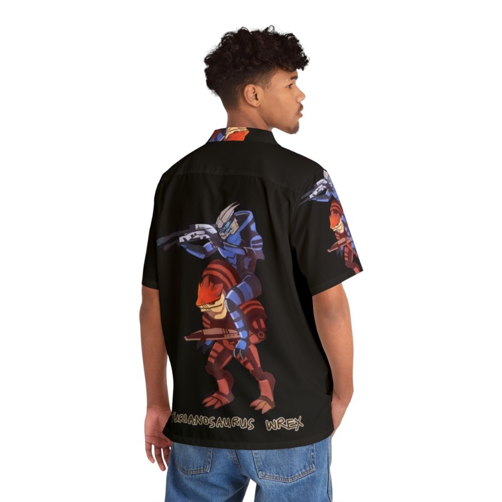 Turianosaurus Wrex Hawaiian Shirt featuring Mass Effect characters - People Back