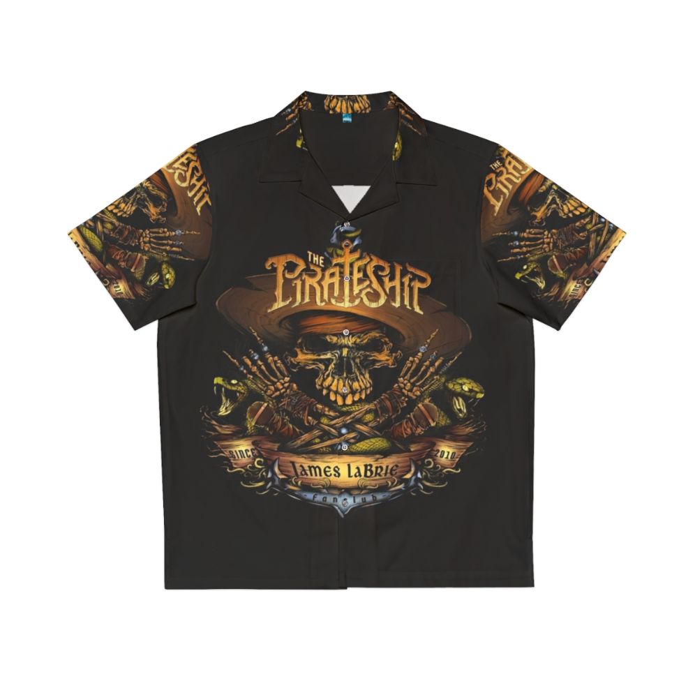 Pirate Ship Hawaiian Shirt with Viper Design for Music Fans