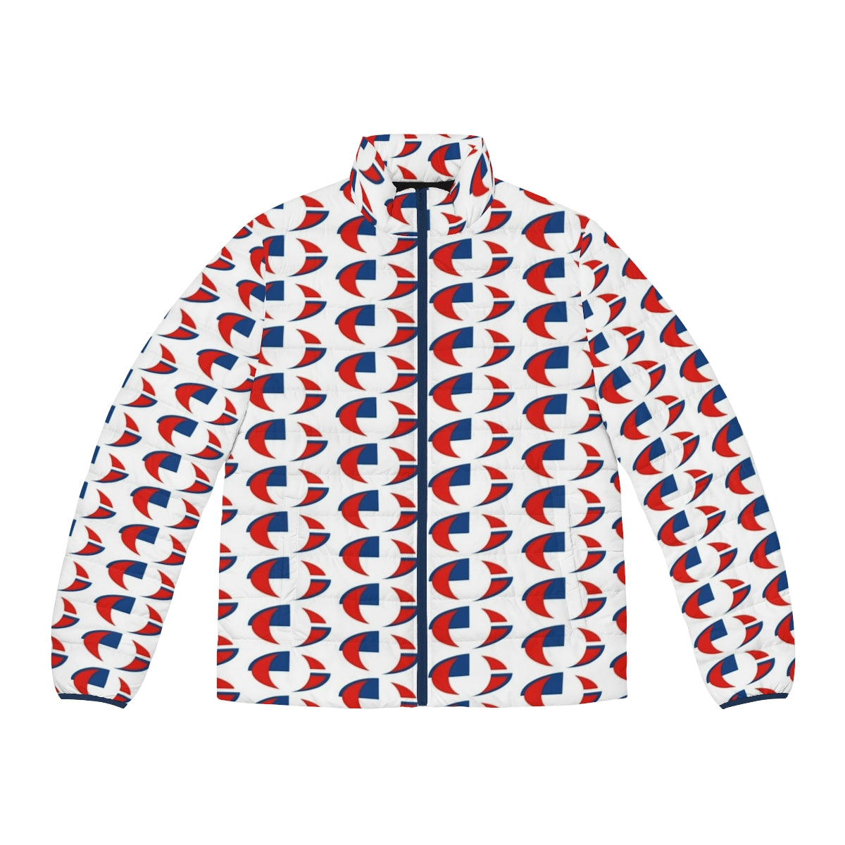 Creation Records logo puffer jacket, featuring retro 90s design