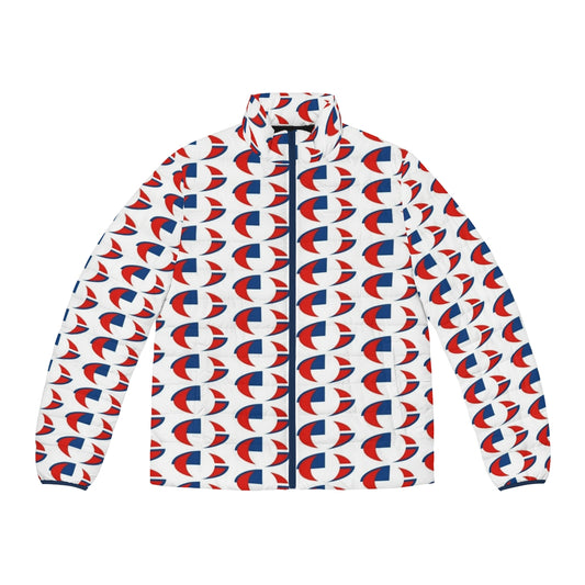 Creation Records logo puffer jacket, featuring retro 90s design