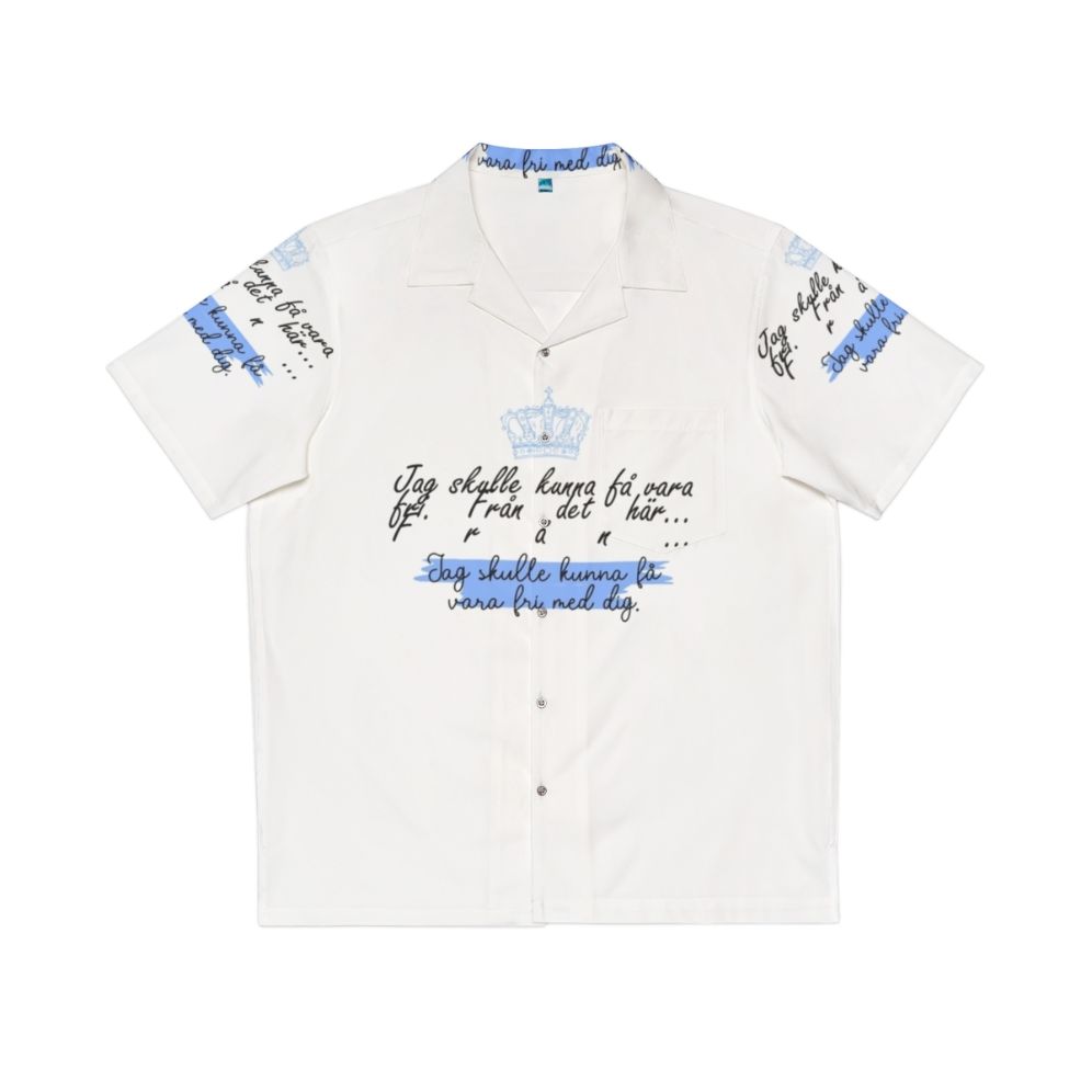 Young Royals Hawaiian Shirt with Love Quotes and Line Art Design