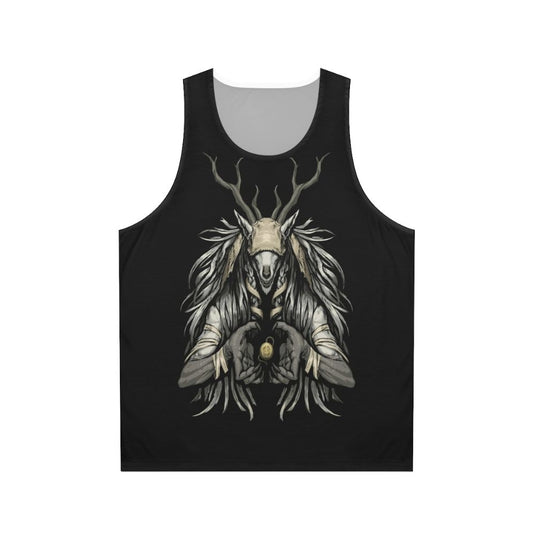 Bloodborne-inspired unisex tank top with spooky, horror-themed design