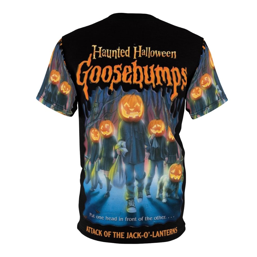 Haunted Halloween t-shirt with a scary monster design inspired by the Goosebumps book series - Back