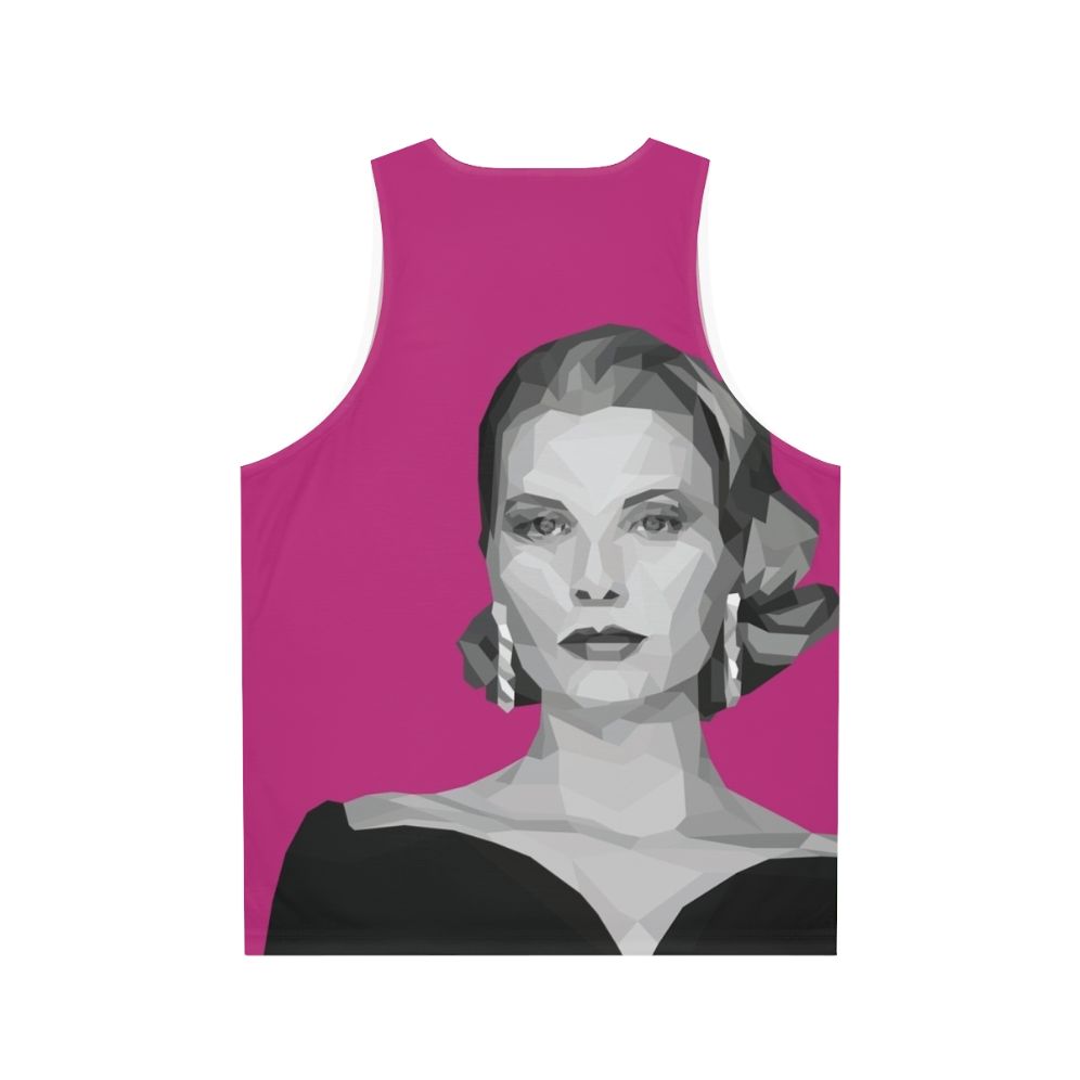 Grace Kelly Geometric Poly Pink Unisex Tank Top - Back