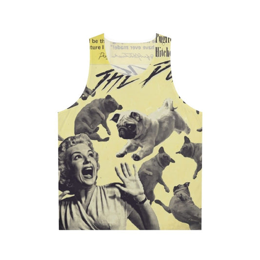 Unisex pug dog horror design tank top