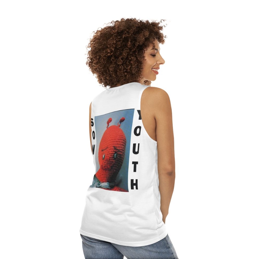 Unisex grunge indie music tank top - women back