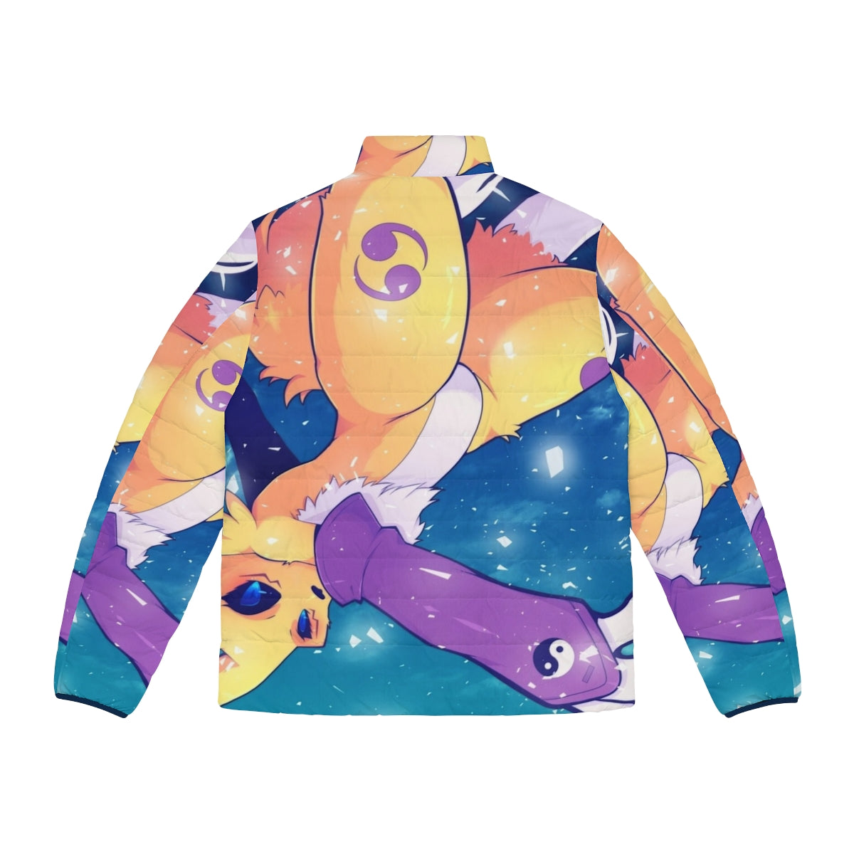 Diamond Storm Puffer Jacket with Digimon-inspired Renamon design - Back