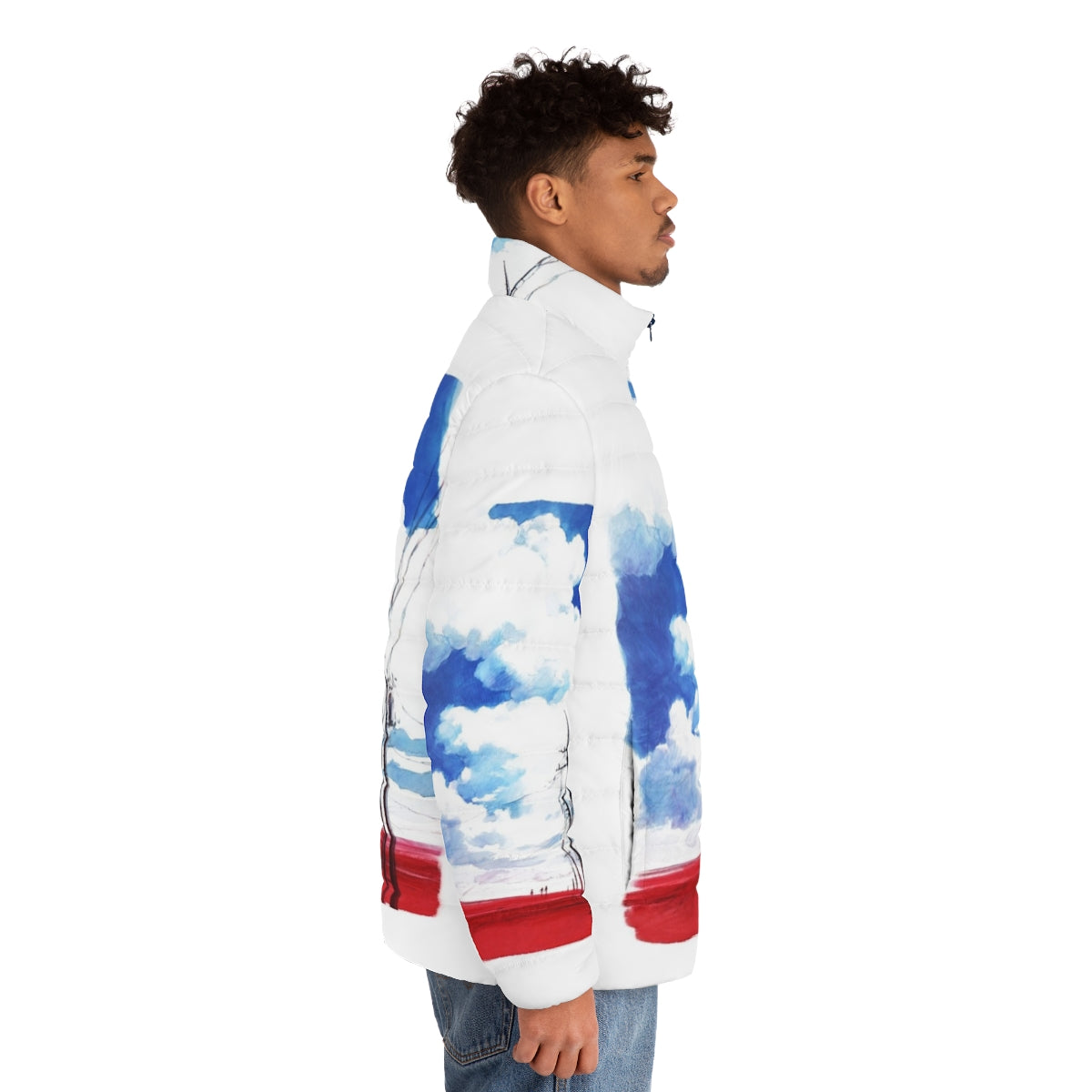 Near Fourth Impact Evangelion LCL Sea Puffer Jacket - men side right