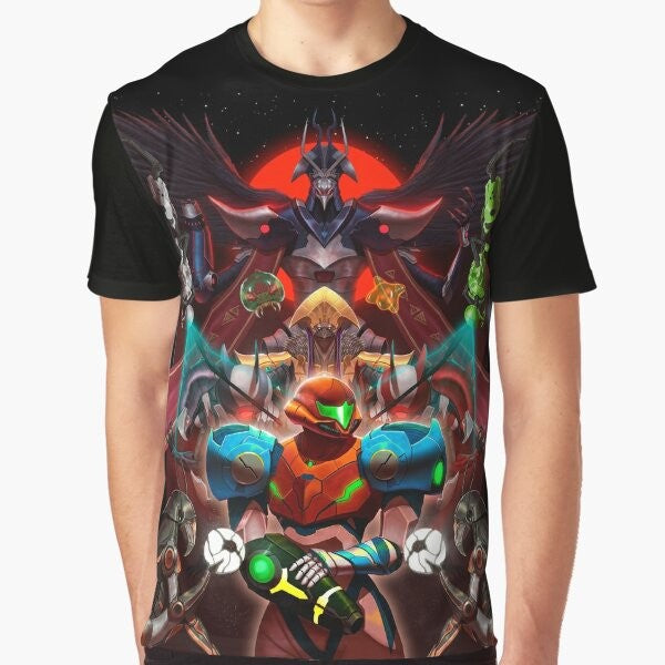 Metroid Dread Samus Aran Video Game Graphic T-Shirt