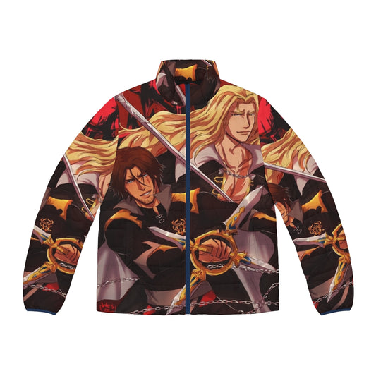 Trevor Belmont and Alucard Puffer Jacket, Castlevania Inspired Supernatural Fantasy Outerwear