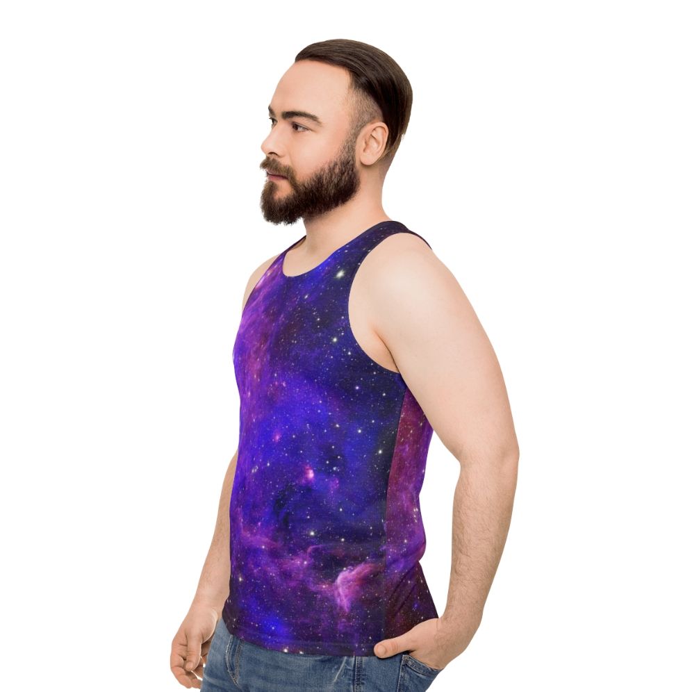 Galaxy Design Unisex Cosmic Tank Top - men side