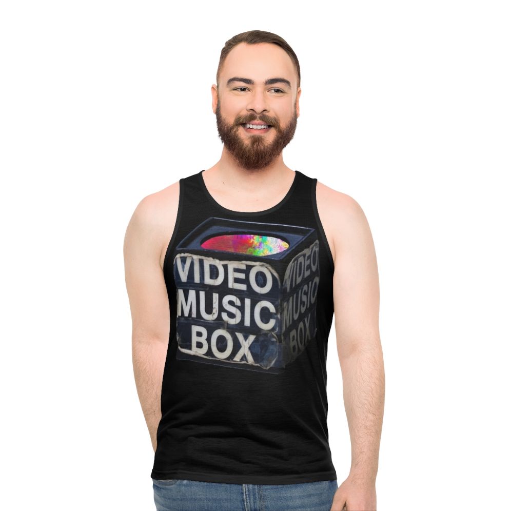 Retro Music Box Microphone Classic Unisex Tank Top - men