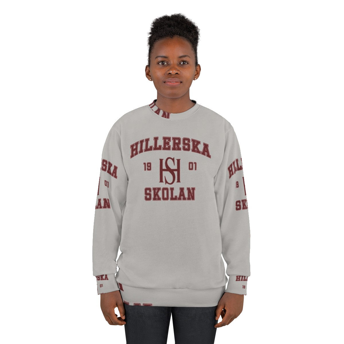 Young Royals Jersey Sweatshirt featuring the Hillerska school crest - women