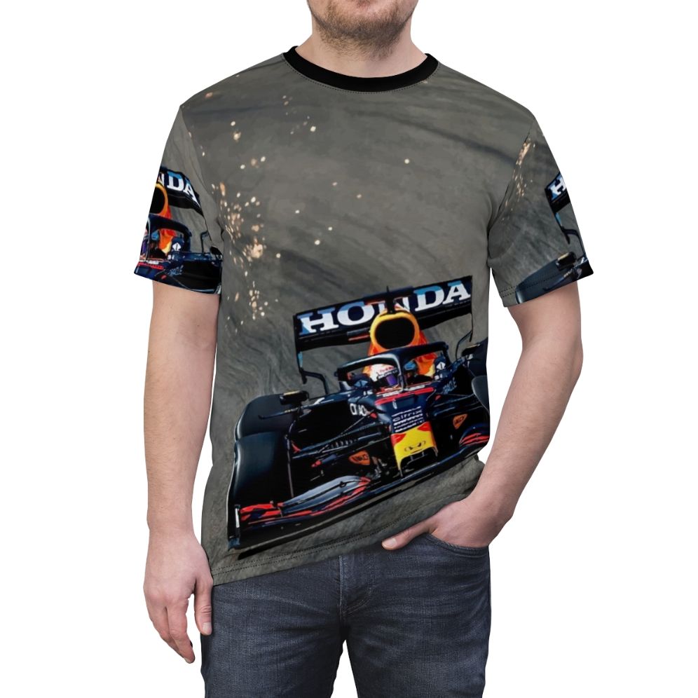 Spark Inspired Max Verstappen Retro Formula 1 T-Shirt - men front