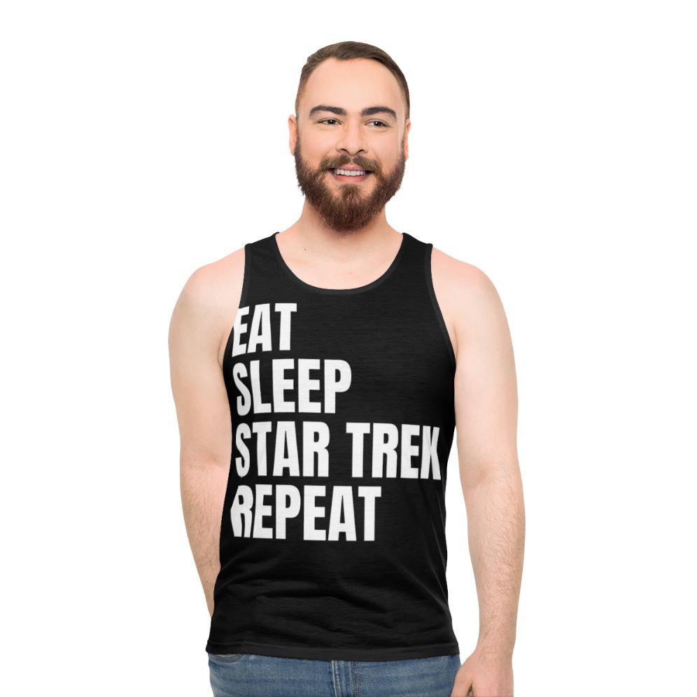 Unisex Star Trek "Eat Sleep Repeat" Tank Top - men