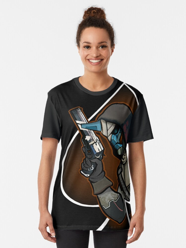 Destiny Ace of Cayde's Graphic T-Shirt Featuring the Ace of Spades Weapon - Women