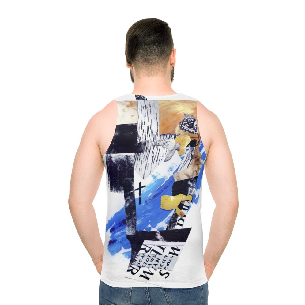 Arvo Part inspired minimalist unisex tank top - men back