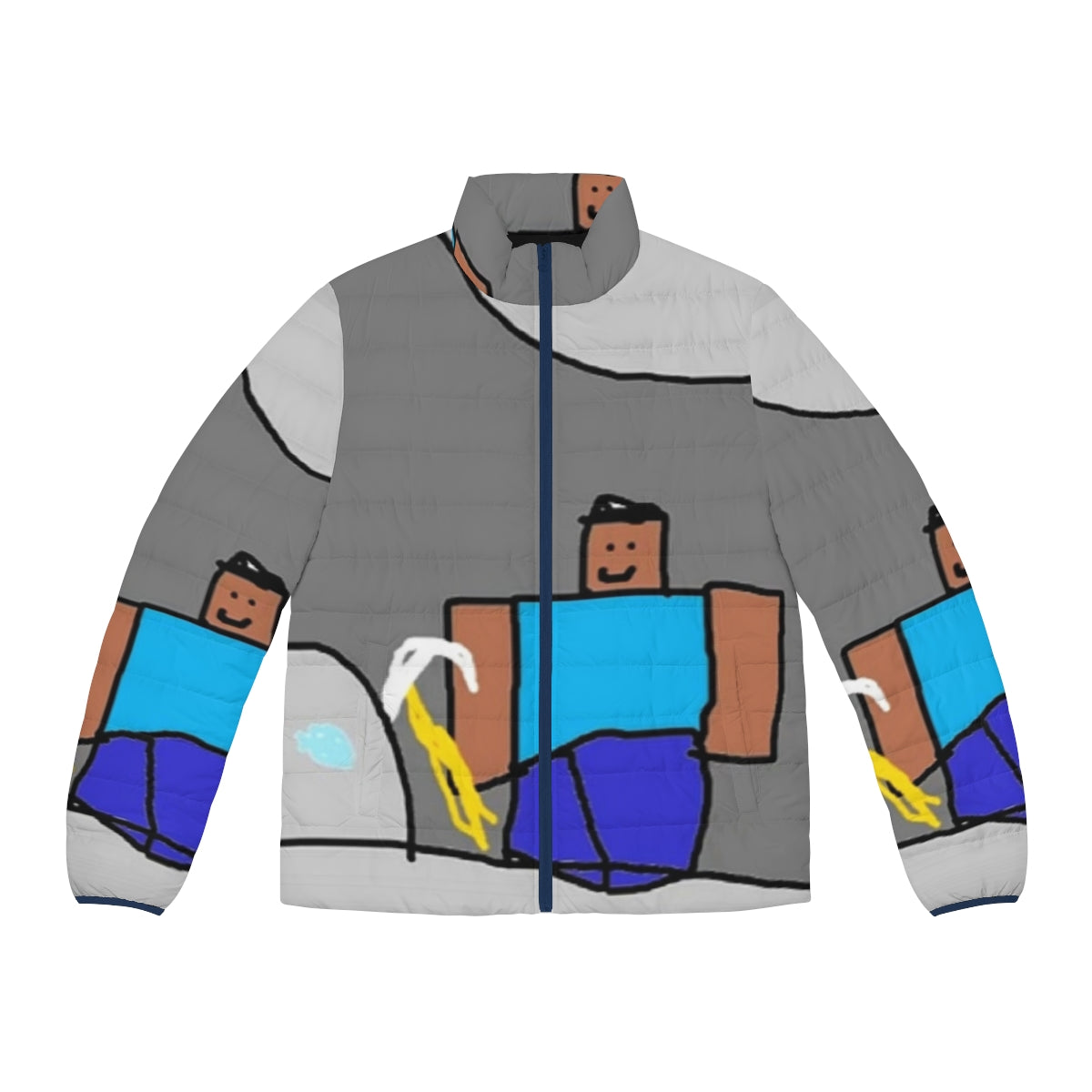 Minecraft diamonds puffer jacket