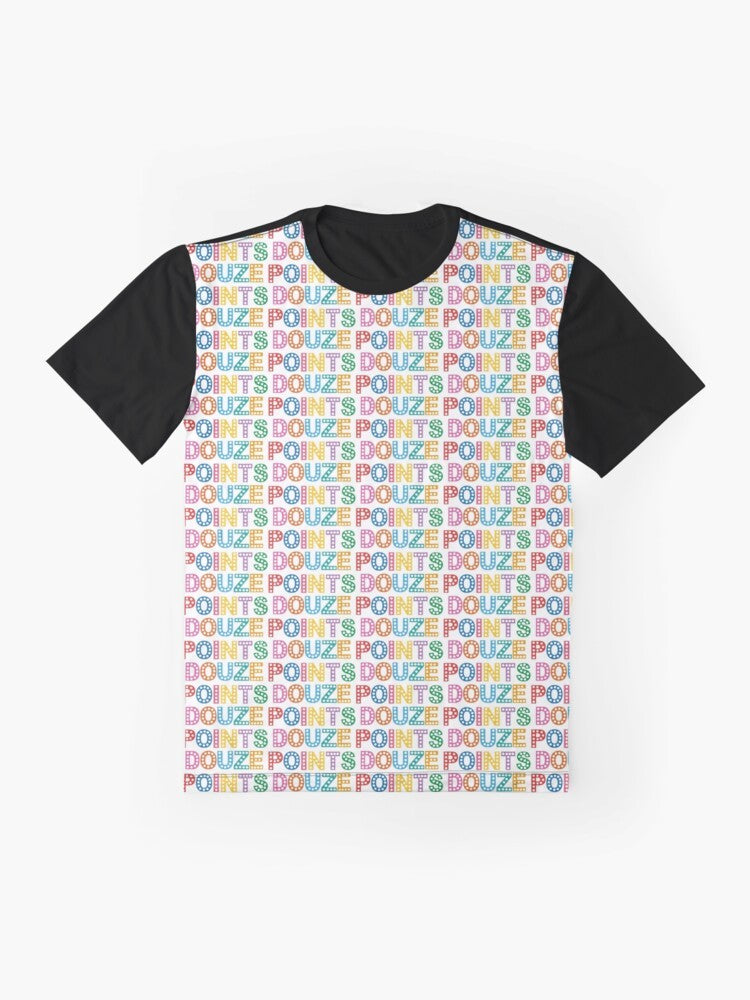 Eurovision Douze Points - 12 Points Graphic T-Shirt - Flat lay