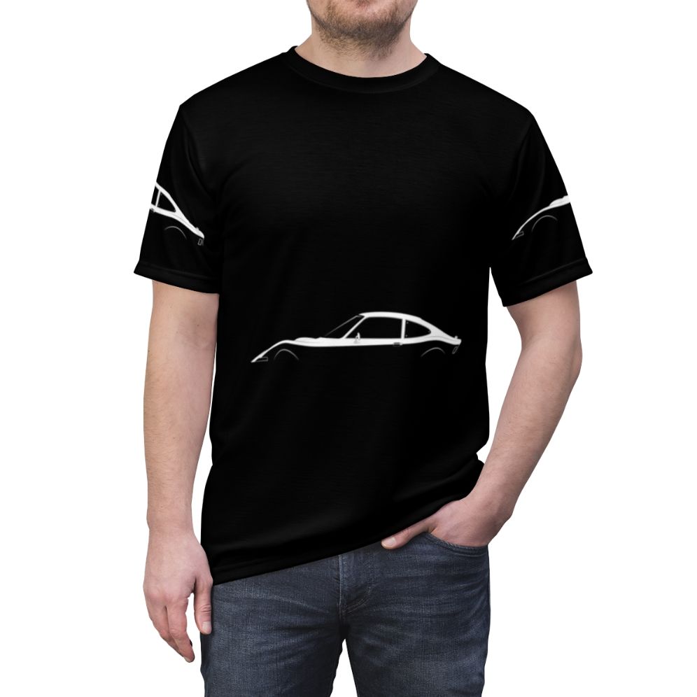 Opel GT Silhouette Car Outline T-Shirt Design - men front