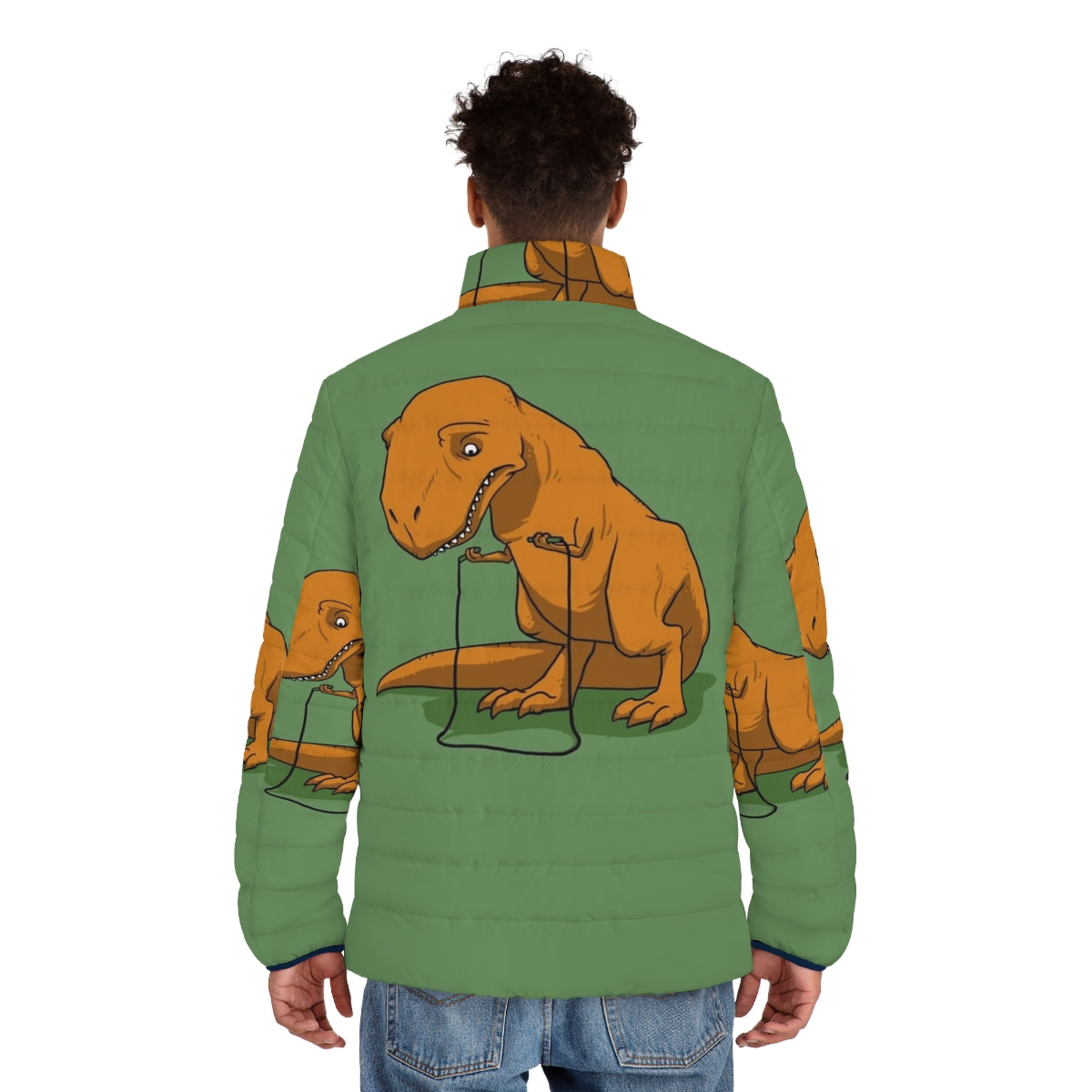 Tyrannosaurus Rex Kids Puffer Jacket - men back