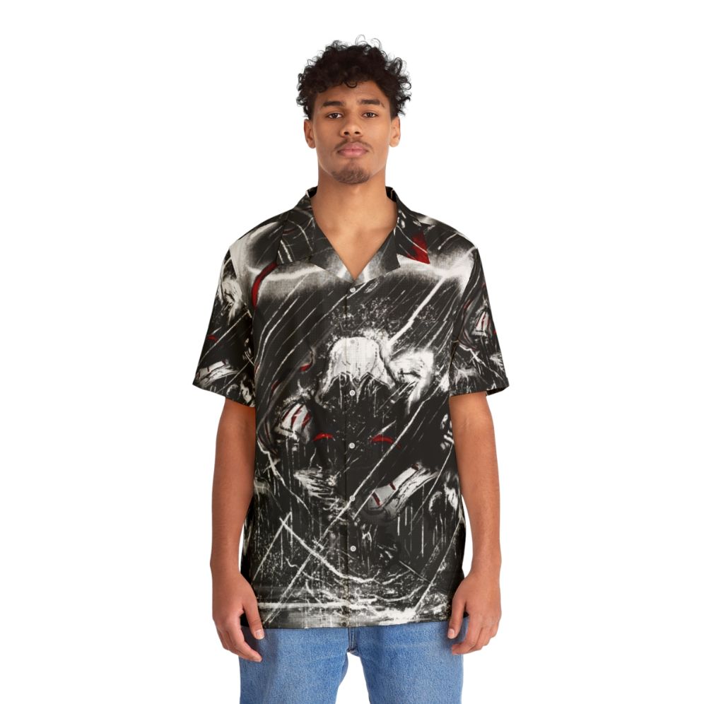 Assassin's Creed inspired Hawaiian shirt with thunder and rain design - Lifestyle