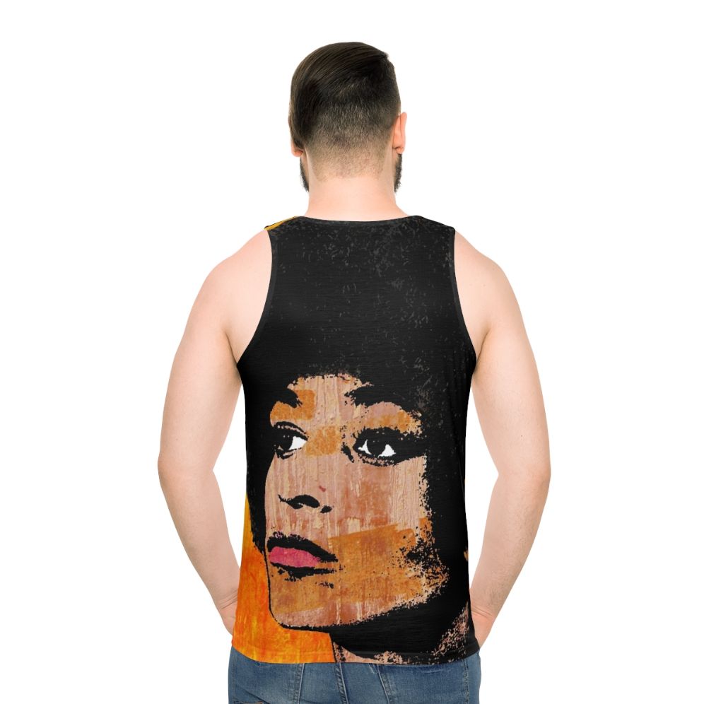 Angela Davis Unisex Tank Top - men back