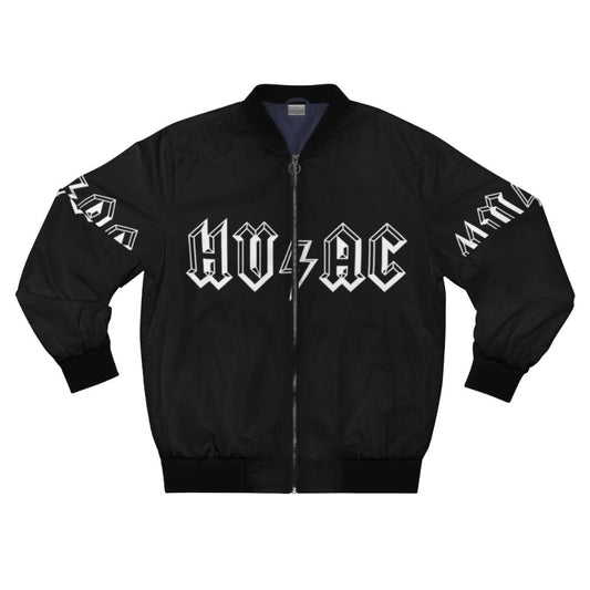 HVAC AC/DC Logo Bomber Jacket for Heating, Air Conditioning, and Skilled Trade Technicians