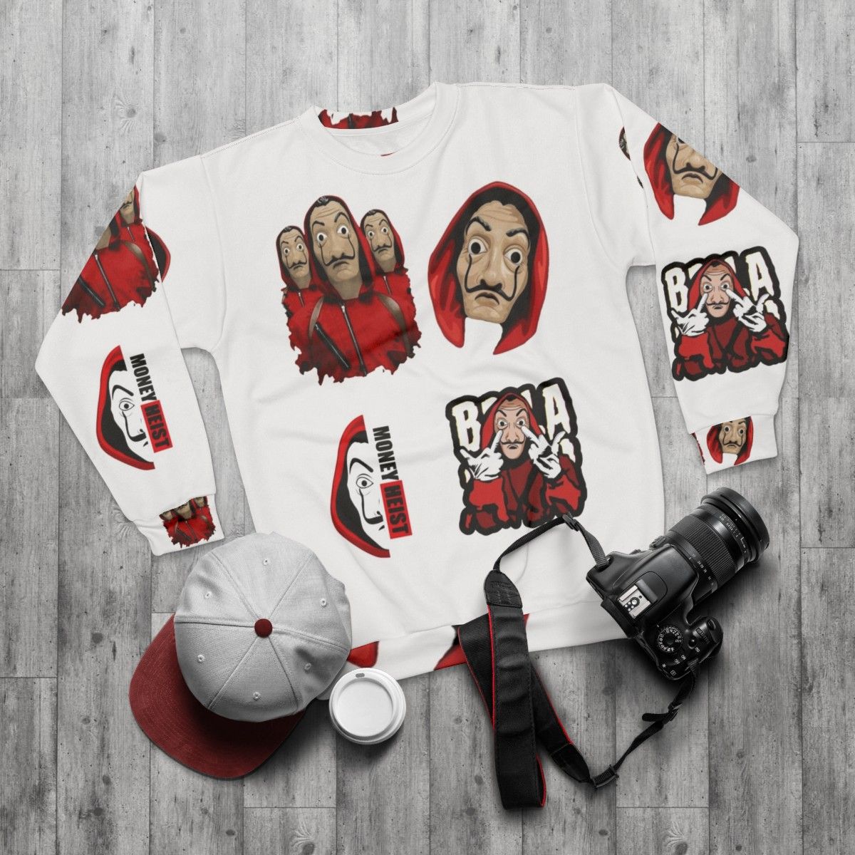 Money Heist 'La Casa de Papel' Sweatshirt - flat lay