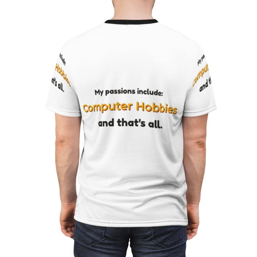 Passion for Computer Hobbies Showcased on Stylish T-Shirt - men back