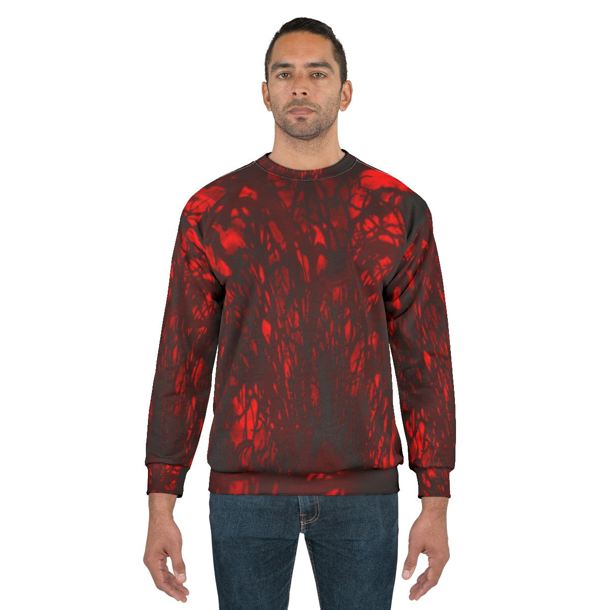 Tie Dye Sweatshirt with Nature-Inspired Sacred Geometry Design - men