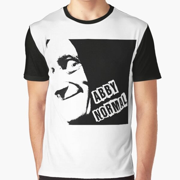 Vintage-style graphic t-shirt featuring the "Abby Normal" quote from the classic comedy film Young Frankenstein