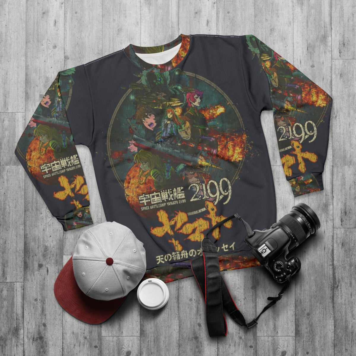 Space Battleship Yamato 2199 Anime Sweatshirt - flat lay