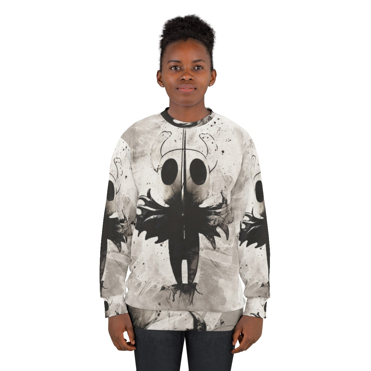 Hollow Knight Sweatshirt with Watercolor Painting - women